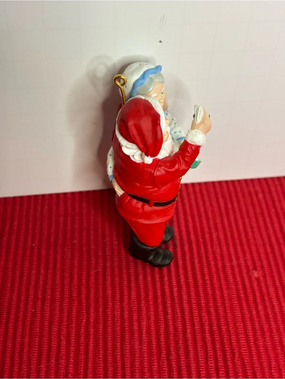 Hallmark Mr. and Mrs. Claus Ornament - Red & White 1994